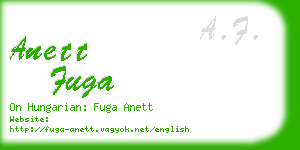 anett fuga business card